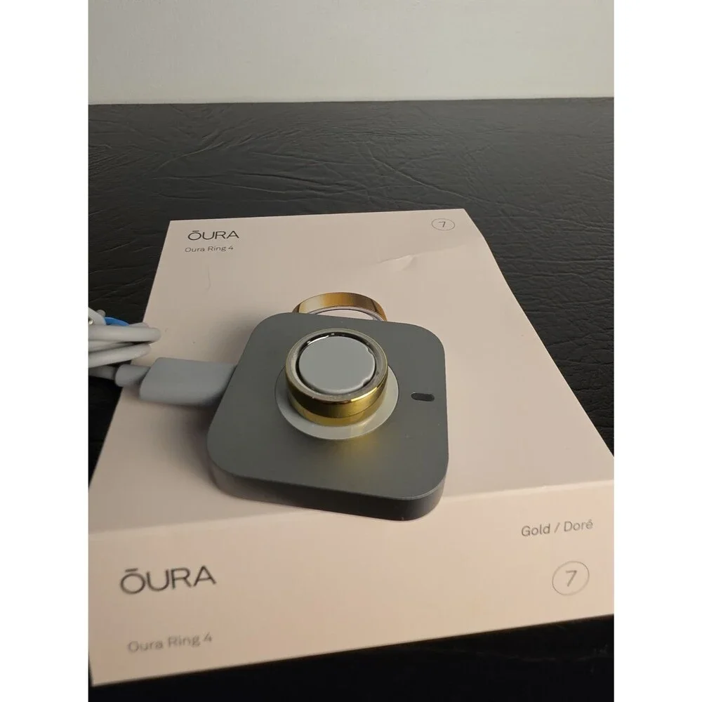 Oura Health + Fitness Tracker Smart Ring 4 Model OA11 - Gold (Size 7)